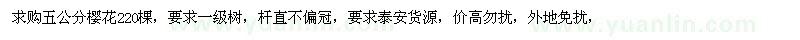 求購5公分櫻花
