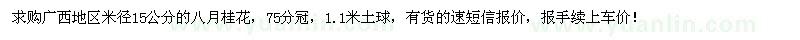 求購米徑15公分八月桂