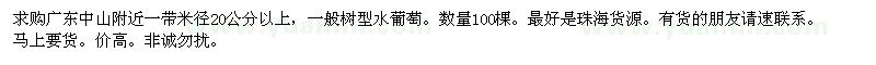 求購20公分以上水葡萄