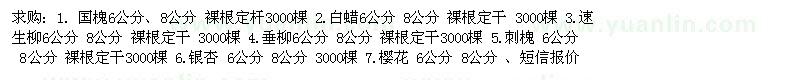 求購國槐、白蠟