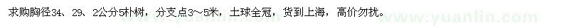 求購(gòu)樸樹(shù)