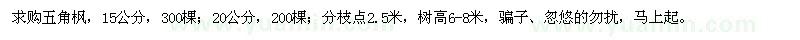 求購(gòu)五角楓