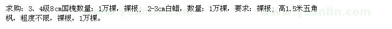 求購8公分國槐