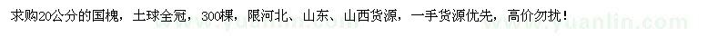 求購20公分國槐