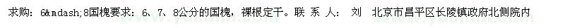 求購6-8公分國槐