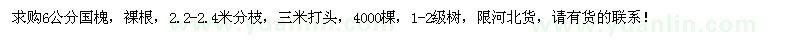 求購6公分國槐