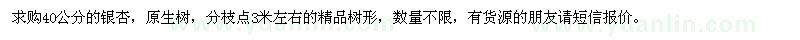 求購40公分銀杏