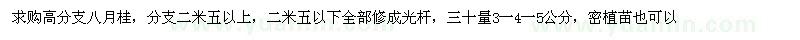 求購3、4、5公分八月桂