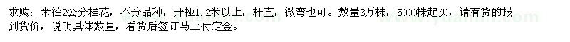 求購(gòu)米徑2公分桂花