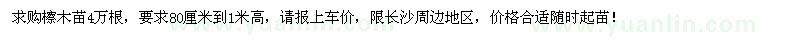 求購檫木苗