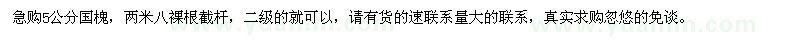 求購5公分國槐