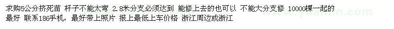 求購5公分高桿桂花
