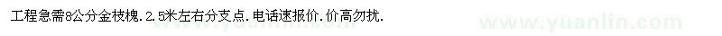 求購(gòu)8公分金枝槐