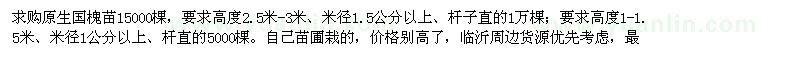 求購原生國槐