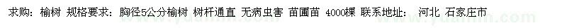 求購榆樹