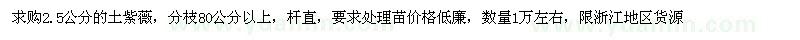 求購2.5公分土紫薇