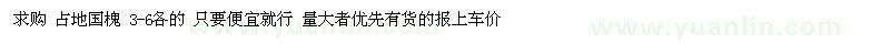 求購占地國槐