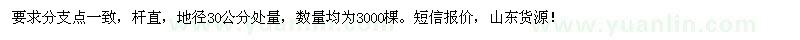 求購(gòu)4公分紫葉李、3公分紅花紫薇、垂絲海棠