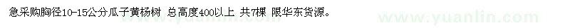 求購胸徑10-15公分瓜子黃楊樹