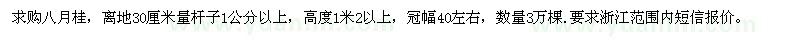 求購(gòu)1公分以上八月桂