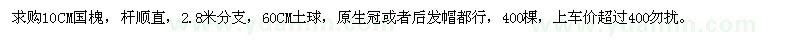 求購10公分國槐