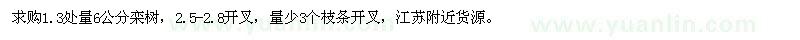 求購6公分欒樹