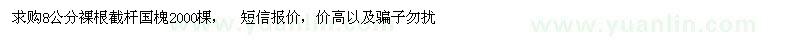 求購8公分國槐