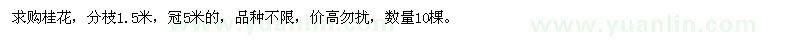 求購(gòu)冠5米桂花
