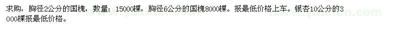 求購胸徑2公分國槐