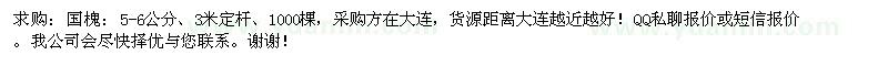 求購5-6公分國槐