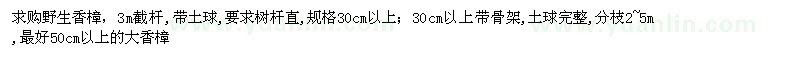 求購30公分以上香樟