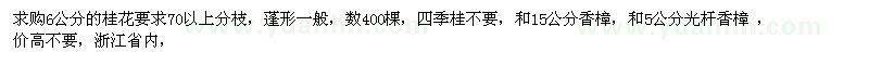 求購6公分桂花
