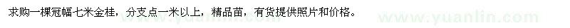 求購冠幅7米桂花