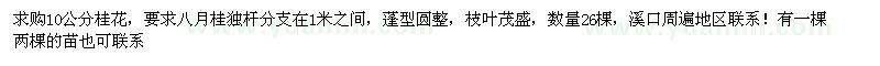 求購10公分桂花