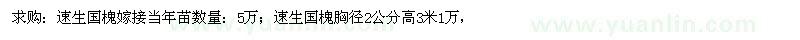 求購速生國槐