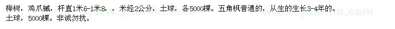 求購櫸樹、雞爪槭