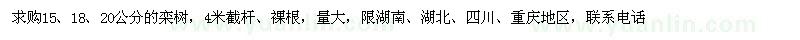 求購15、18、20公分欒樹