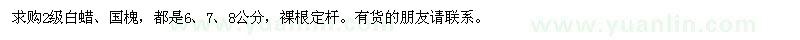 求購白蠟、國槐