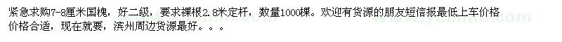 求購7-8公分國槐