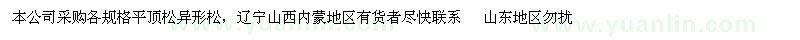 求購(gòu)油松