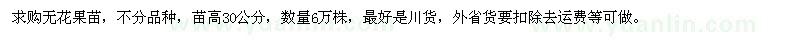 求購高30公分無花果苗