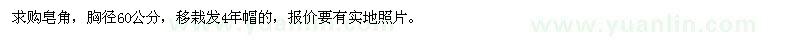 求購胸徑60公分皂角