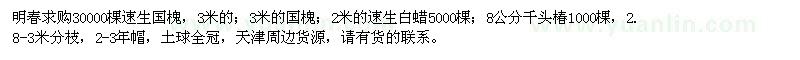 求購速生國槐、國槐、白蠟等