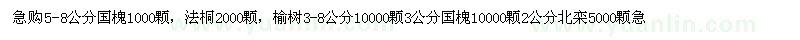 求購國槐、法桐、榆樹等