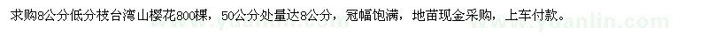 求購臺灣山櫻花