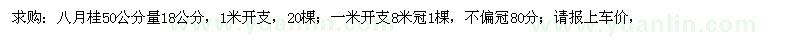 求購(gòu)50公分量18公分八月桂