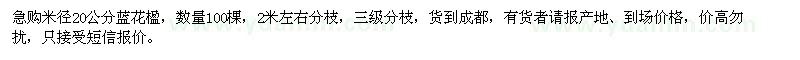求購米徑20公分藍(lán)花楹