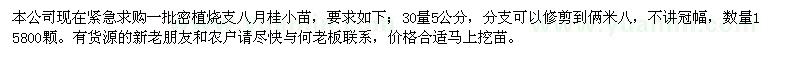求購(gòu)30量5公分八月桂