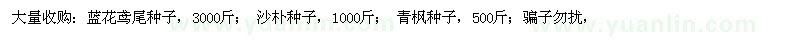 求購(gòu)藍(lán)花鳶尾種子、沙樸種子、青楓種子