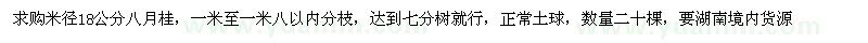 求購米徑18公分八月桂
